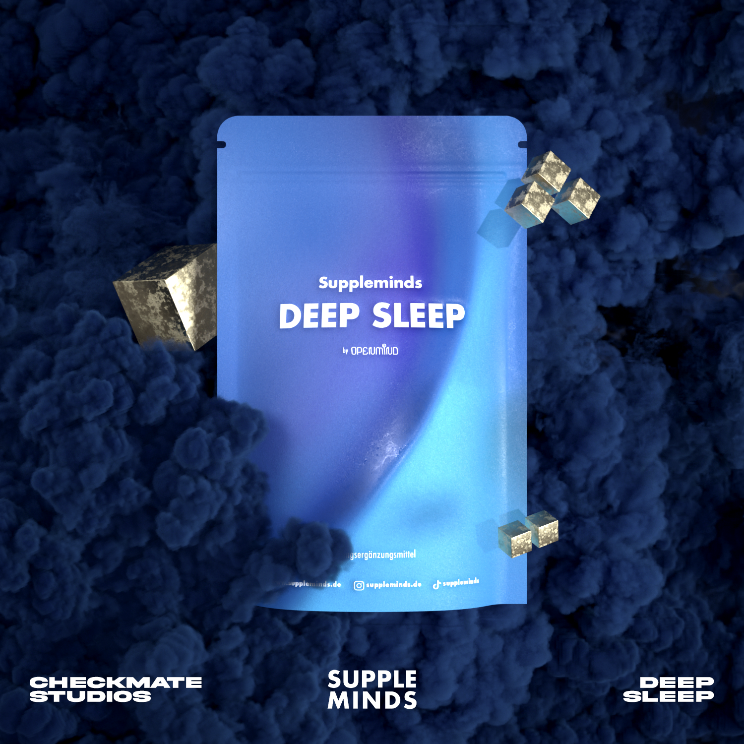 Blaue Verpackung vom Deep Sleep Schlaf-Supplement