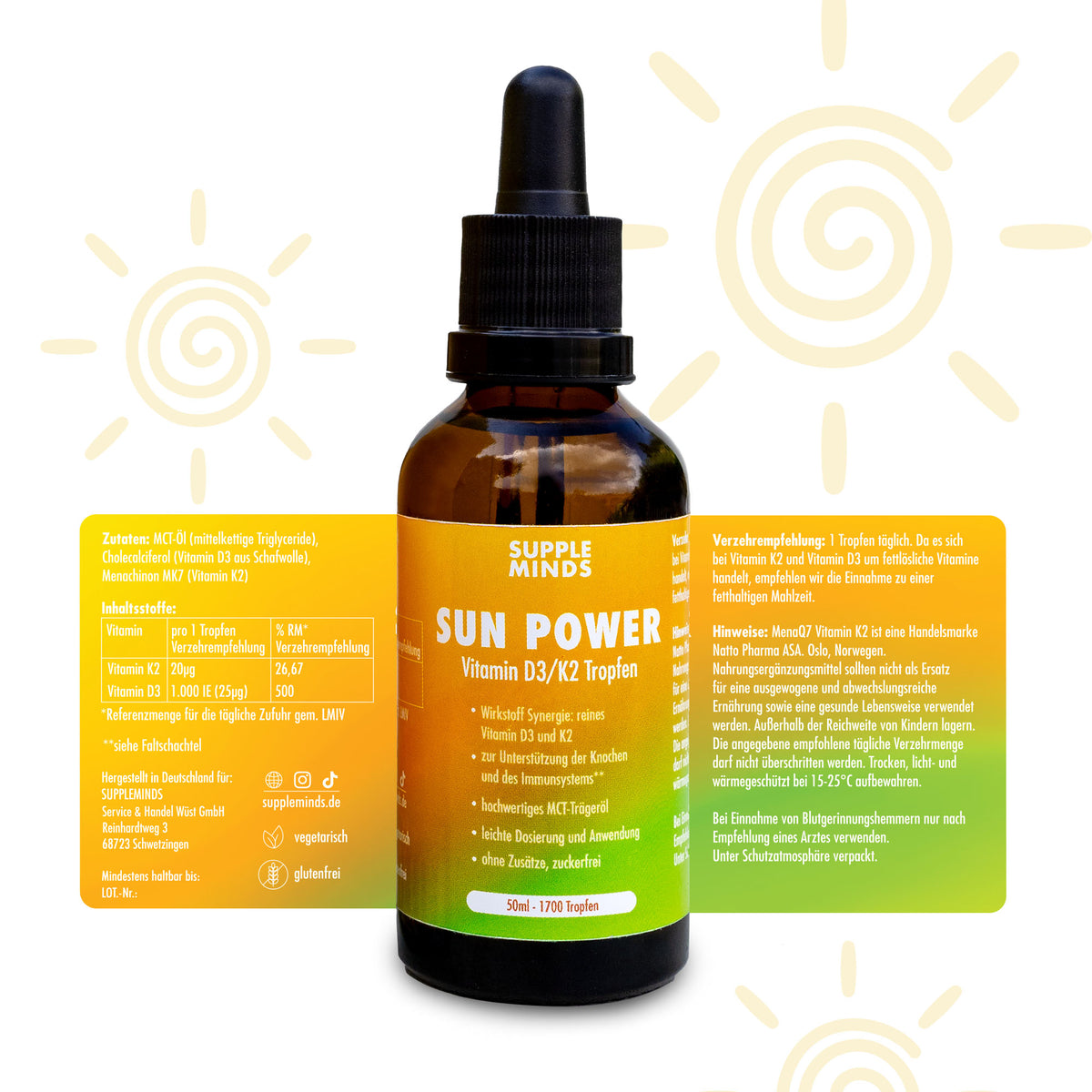 Sun Power Vitamin K2 / D3 Tropfen